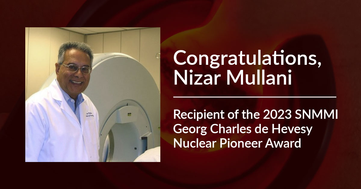 Nizar Mullani, inventor of Veinlite, receives 2023 SNMMI Georg Charles de Hevesy Pioneer Award